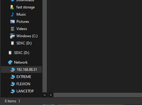 192.168.88.51 server selected in Windows Explorer sidebar