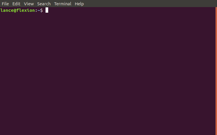 Empty Linux terminal